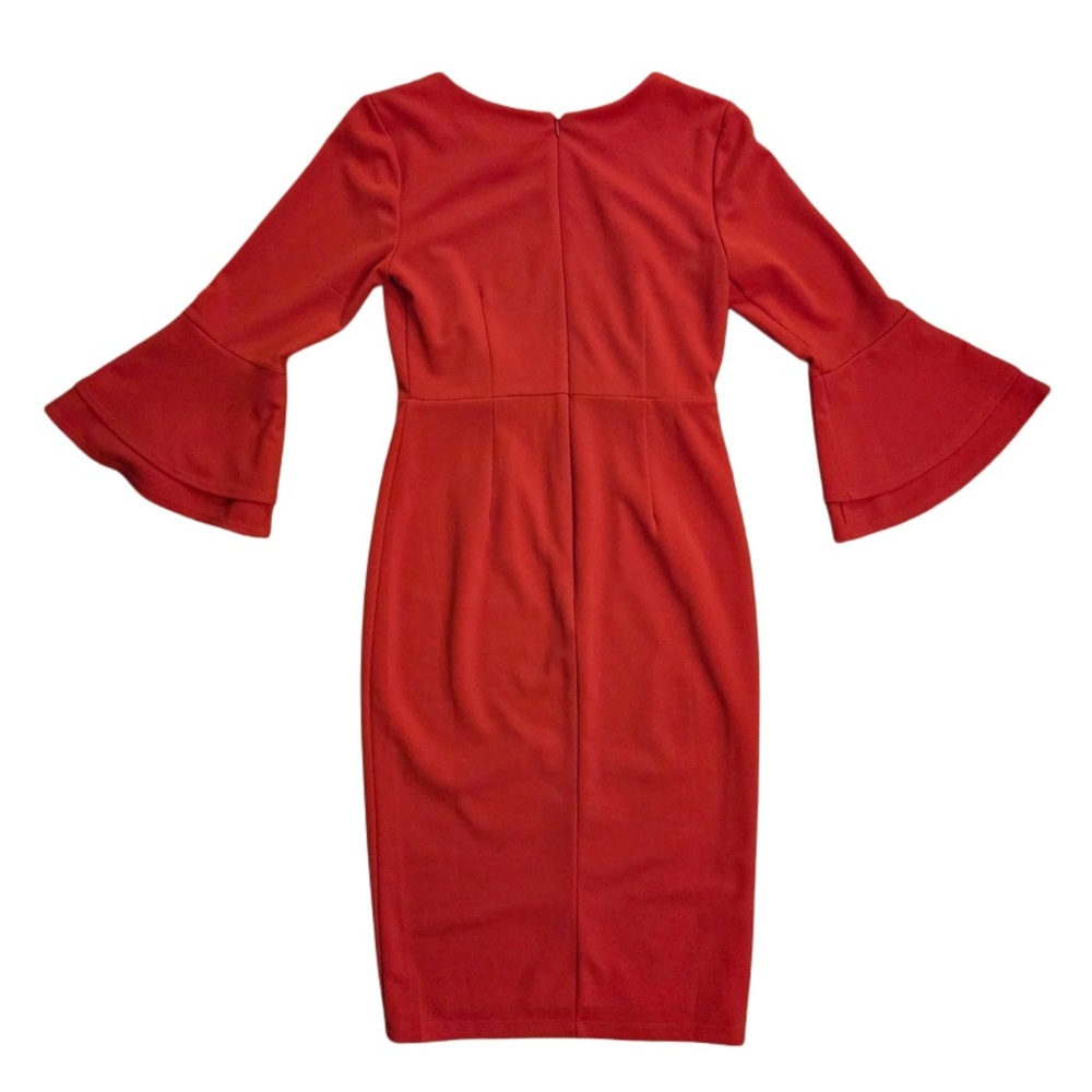 New York & Company Red Long Sleeve Dress - Picture 2 of 6